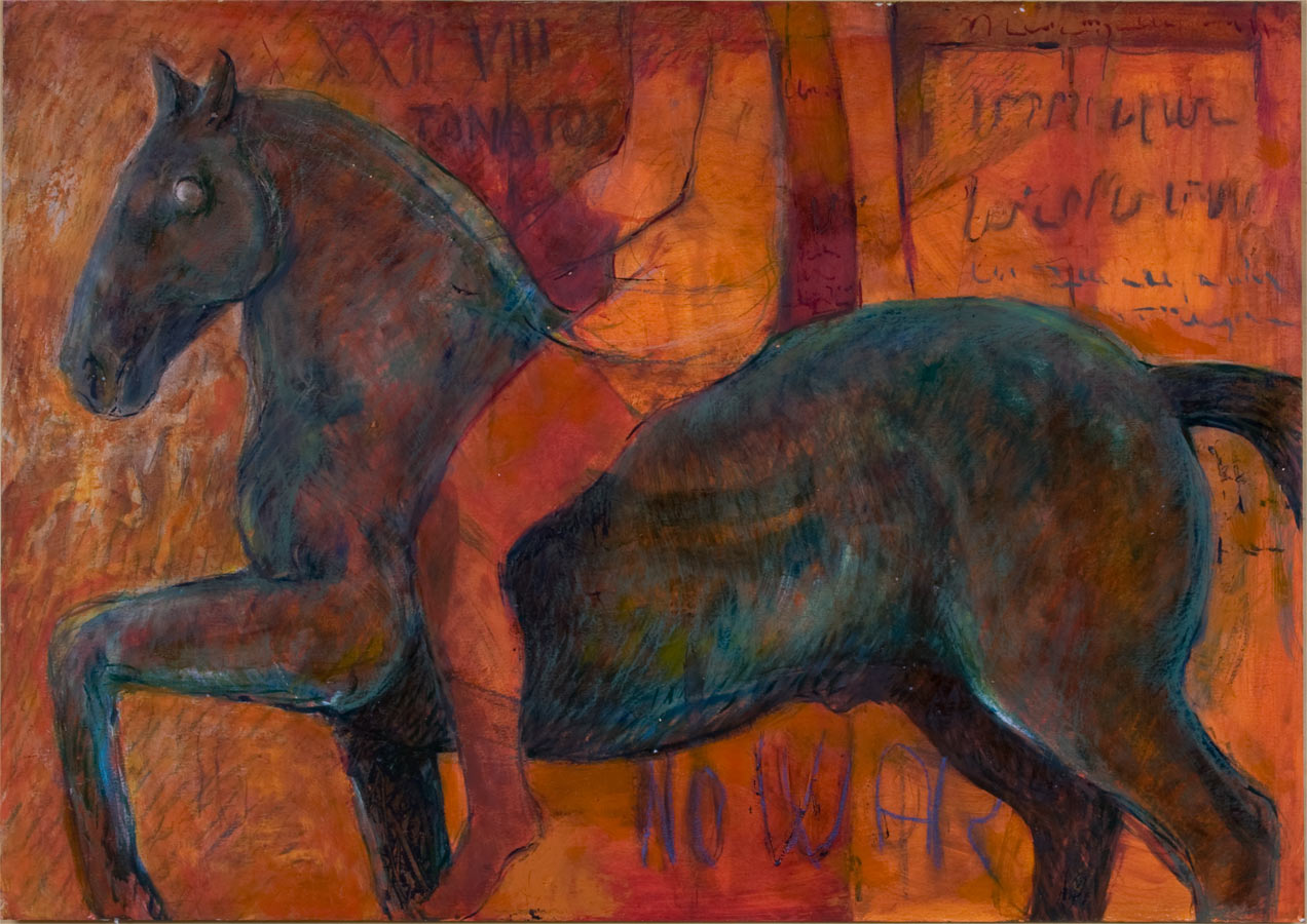 Studio cavallo sfondo arancio (2005)